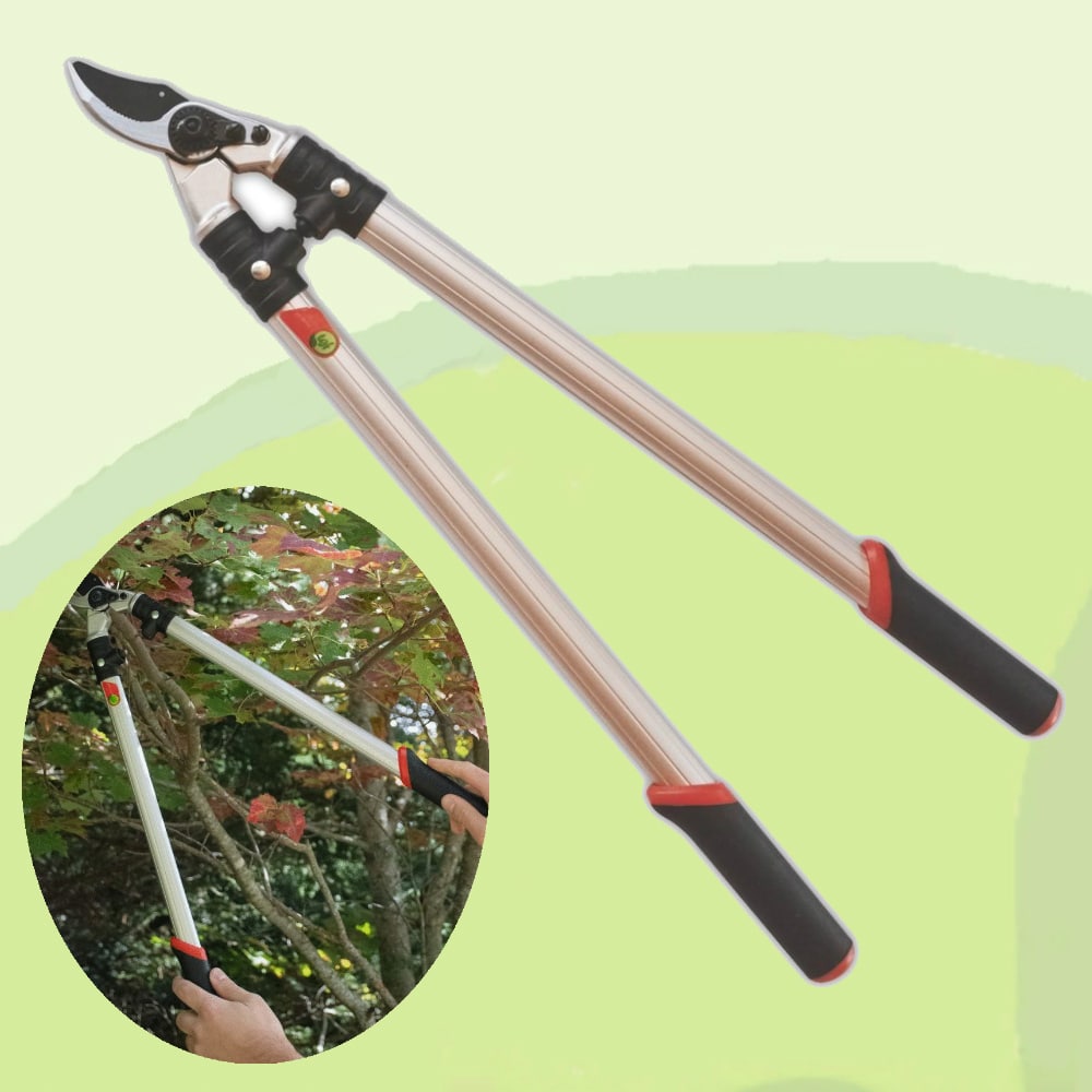The Gardener's Friend Loppers: Lightweight for ease of use, strong aluminum and steel construction, special locking blade adjuster, comfortable hand grips.